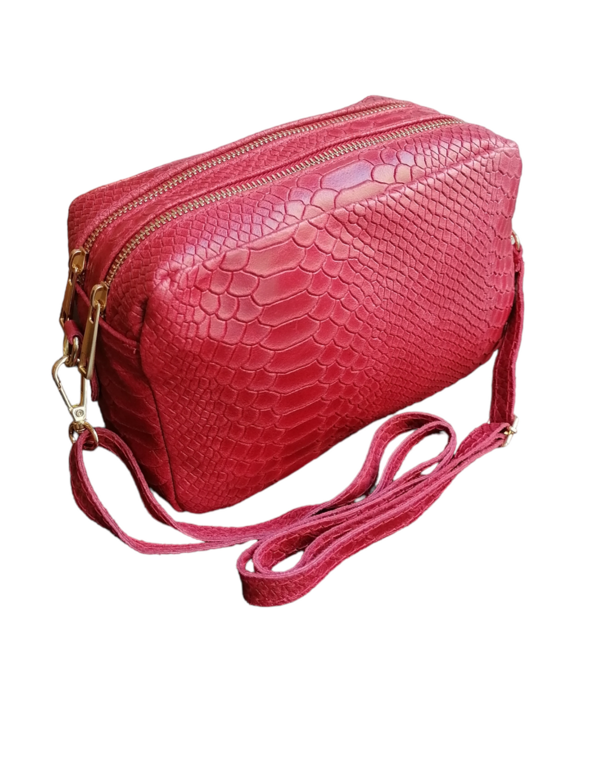 Borsa Pochette Doppio zip con Tracolla MADE IN ITALY