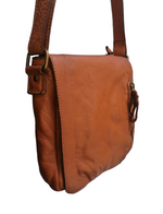 Messenger Bag 22x20 in Pelle Sauvage Vintage Made In Italy