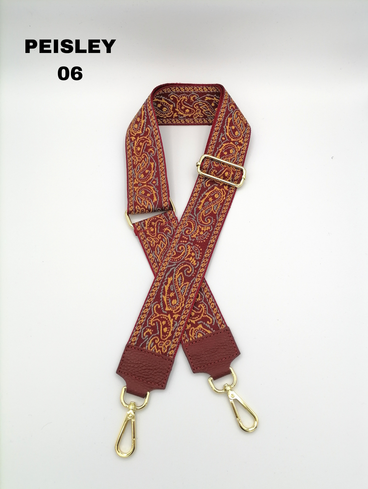 Tracolla rimovibile Paisley rosso 