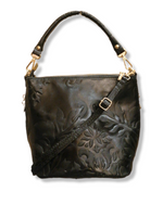 Secchiello in Vera Pelle Stampa Fiori