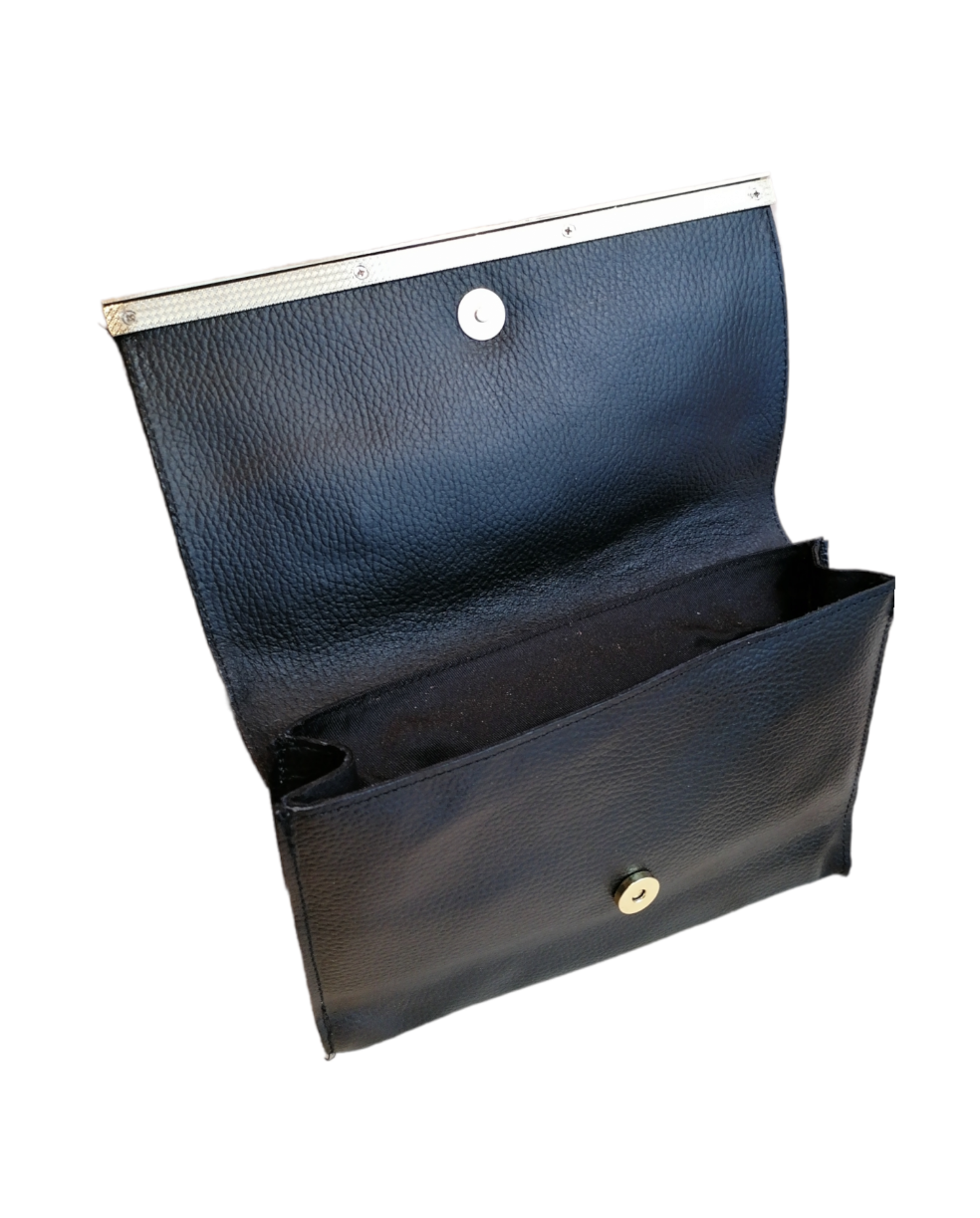 clutch nero rosso interna