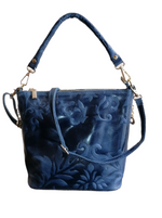 Secchiello in Vera Pelle Stampa Fiori