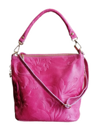 Secchiello in Vera Pelle Stampa Fiori