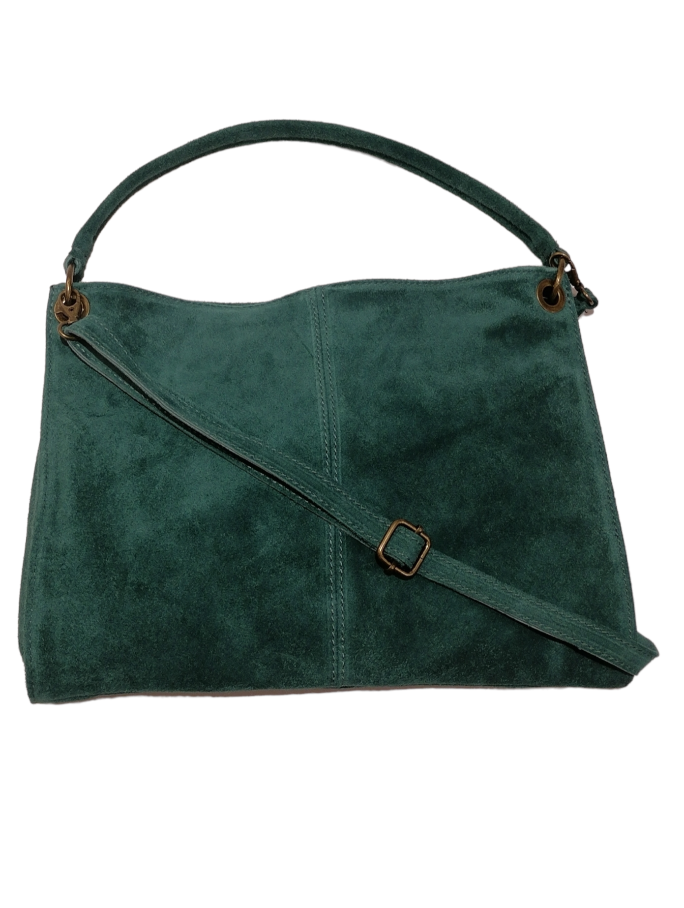 Borsa donna in vera pelle scamosciata mod. DORIS, colore NERO Borsa donna in vera pelle scamosciata mod. DORIS, colore NERO