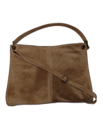 Borsa Hobo Tracolla in Vera Pelle Scamosciata Made In Italy